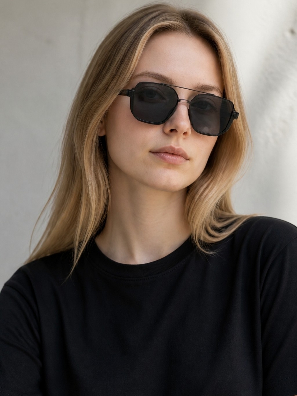 Women's Black Square Sunglasses - Unbranded